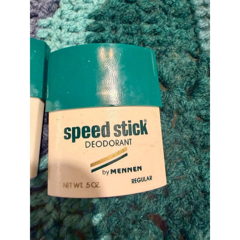 Vintage Mennen Speed Stick Deodorant Regular Scent Travel Size .5 oz Lot of 2